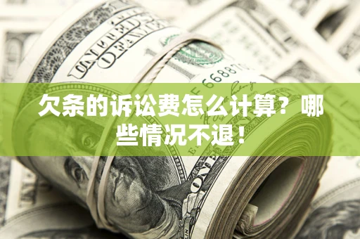 济南欠条的诉讼费怎么计算？哪些情况不退！